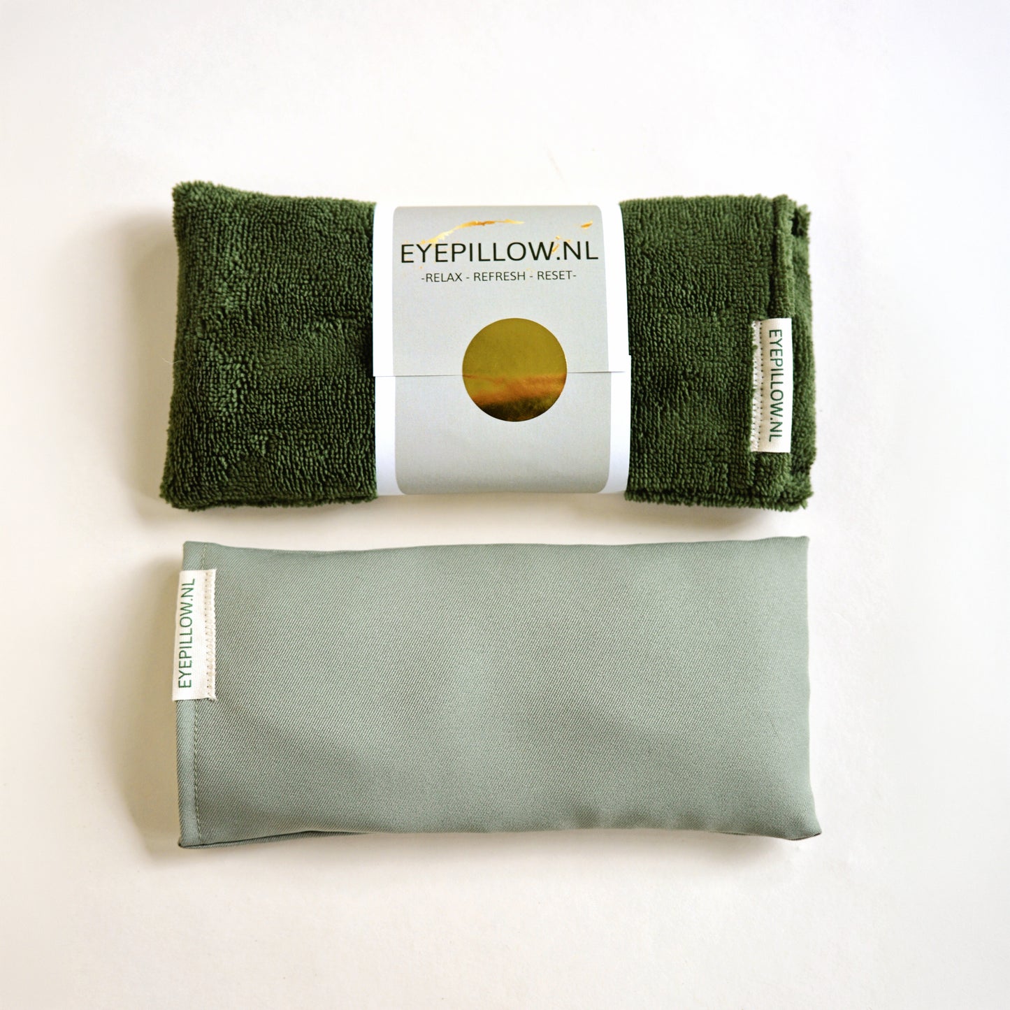Shared Quiet - Green cotton & green teddy